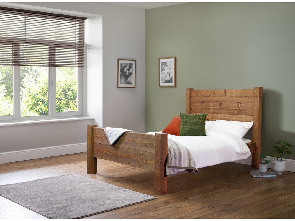 Newton 6ft Super King Size Wooden Bed Frame - High Foot End
