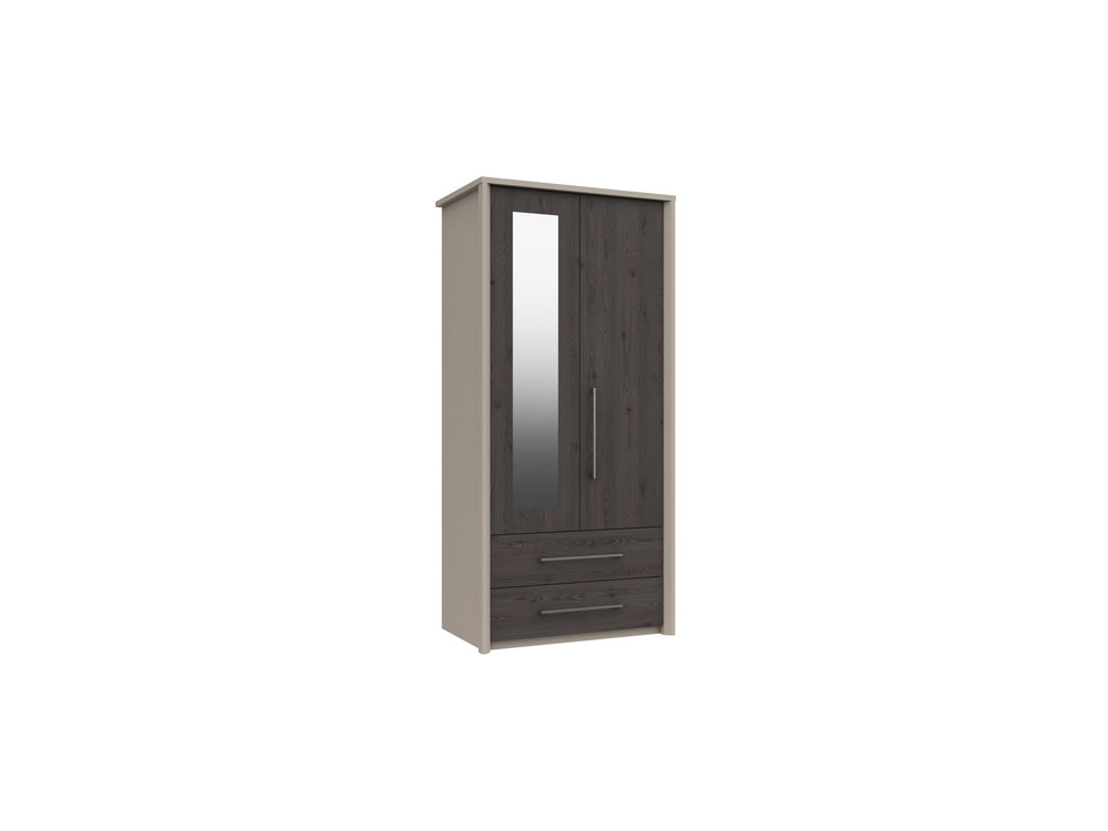 Bari 2 Door 2 Drawer Combi Robe W/ Mirror