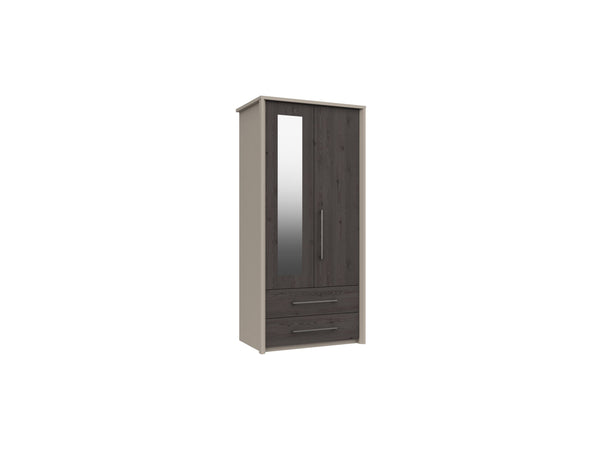 Bari 2 Door 2 Drawer Combi Robe W/ Mirror