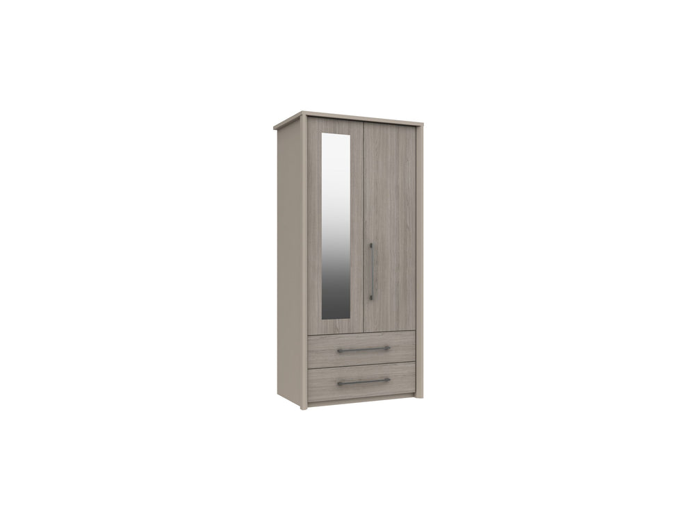 Bari 2 Door 2 Drawer Combi Robe W/ Mirror