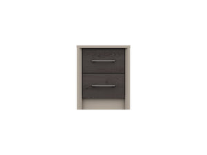 Bari 2 Drawer Bedside Cabinet