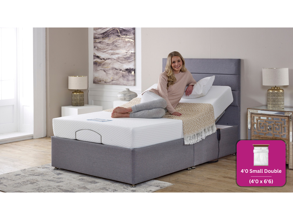 Adjust-a-bed 4ft Small Double Backcare Firm Adjustable Bed