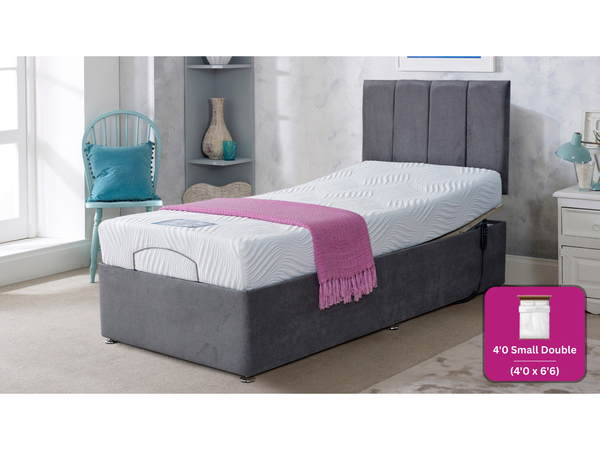 Adjust-a-bed 4ft Small Double Gel-Flex Ortho Adjustable Bed