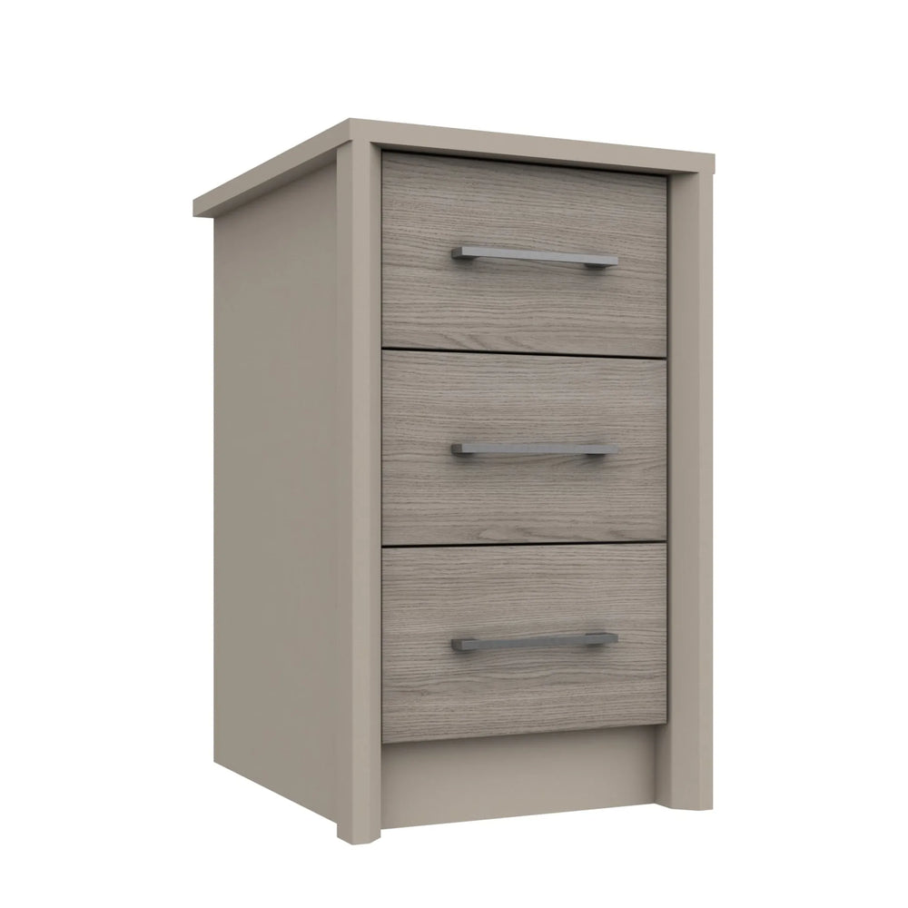 Bari 3 Drawer Bedside Cabinet