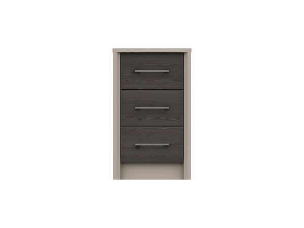 Bari 3 Drawer Bedside Cabinet