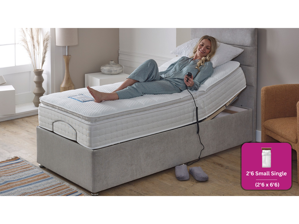 Adjust-a-bed 2ft6 Small Single Gel-Flex Pillow Top Adjustable Bed