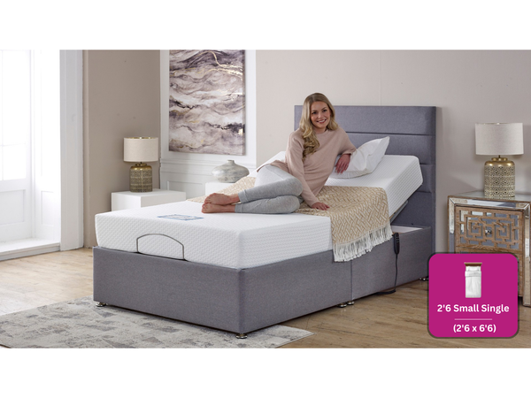 Adjust-a-bed 2ft6 Small Single Backcare Firm Adjustable Bed