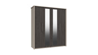 Bari 4 Door Robe W/ 2 Mirrors
