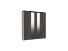 Bari 4 Door Robe W/ 2 Mirrors