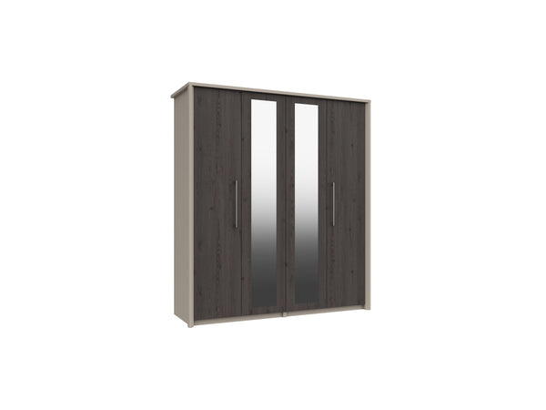 Bari 4 Door Robe W/ 2 Mirrors