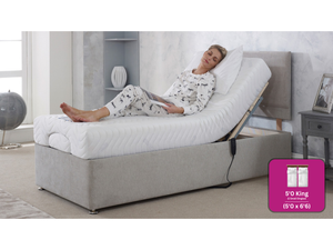 Adjust-a-bed 5ft (2 x 2ft6 Linked) King Size Ortho Memory Adjustable Bed