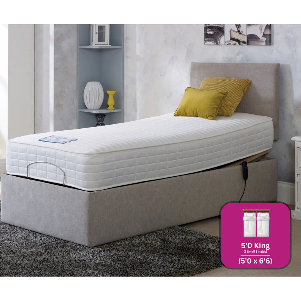 Adjust-a-bed 5ft (2 x 2ft6 Linked) King Size Beau Adjustable Bed