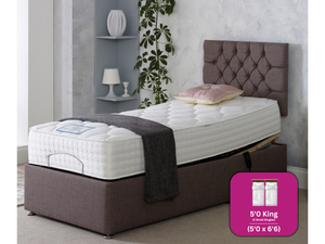Adjust-a-bed 5ft (2 x 2ft6 Linked) King Size Linden Adjustable Bed