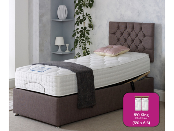 Adjust-a-bed 5ft (2 x 2ft6 Linked) King Size Linden Adjustable Bed