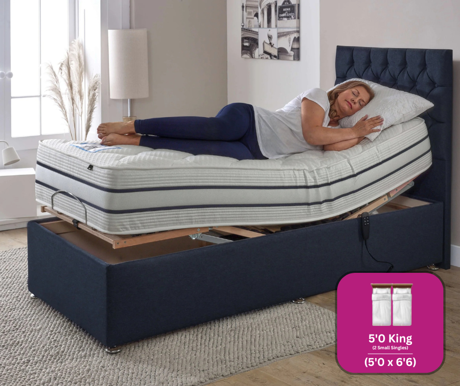 Adjust-a-bed 5ft (2 x 2ft6 Linked) King Size Trilogy Adjustable Bed