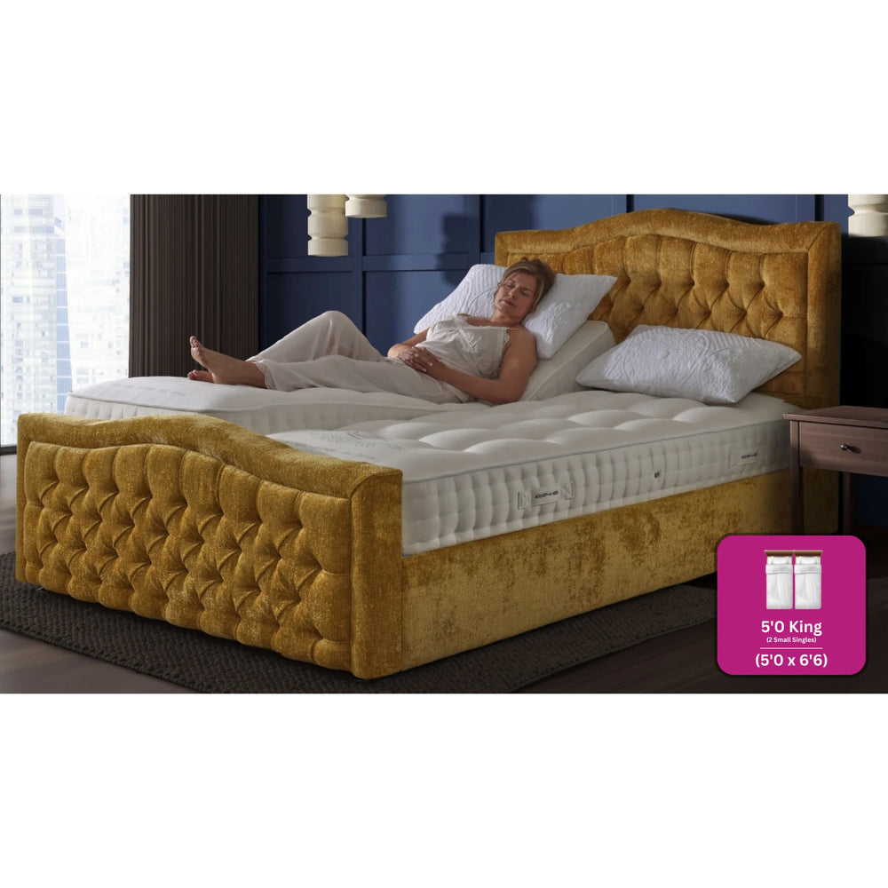 Adjust-a-bed 5ft (2 x 2ft6 Linked) Grandeur Natural 7000 Adjustable Bed
