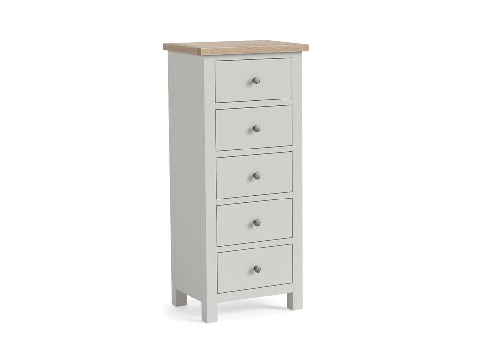 Meadow Brook Oak 5 Drawer Tall Chest