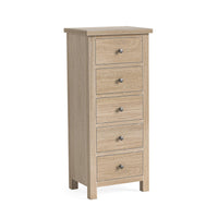 Meadow Brook Oak 5 Drawer Tall Chest