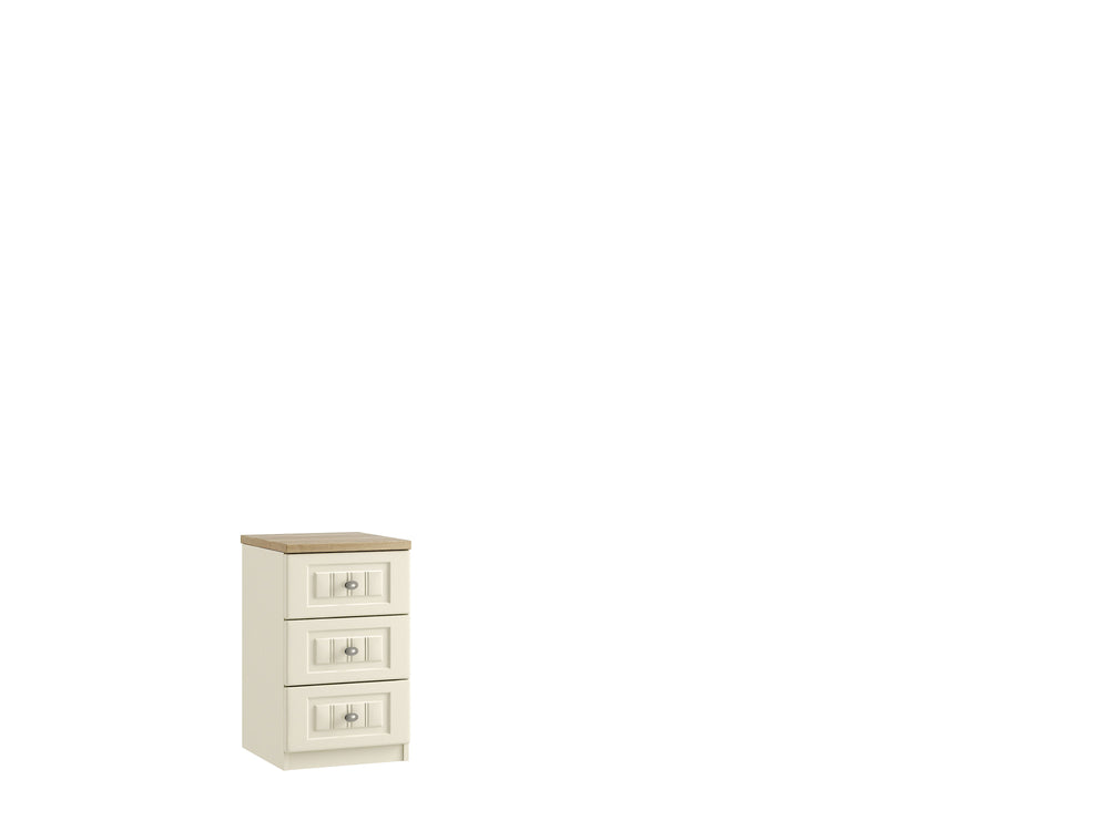 Plaza 3 Drawer Bedside Cabinet