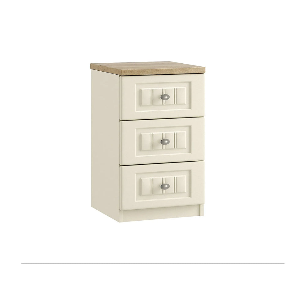 Plaza 3 Drawer Bedside Cabinet
