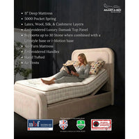 Adjust-a-bed 5ft (2 x 2ft6 Linked) King Size Grandeur Natural 5000 Adjustable Bed