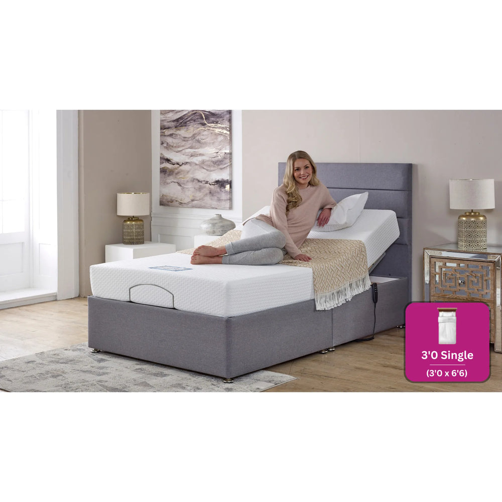 Adjust-a-bed 3ft Single Backcare Firm Adjustable Bed