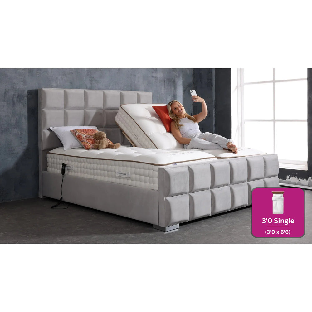 Adjust-a-bed 5ft (2 x 2ft6 Linked) Grandeur Natural 9000 Adjustable Bed