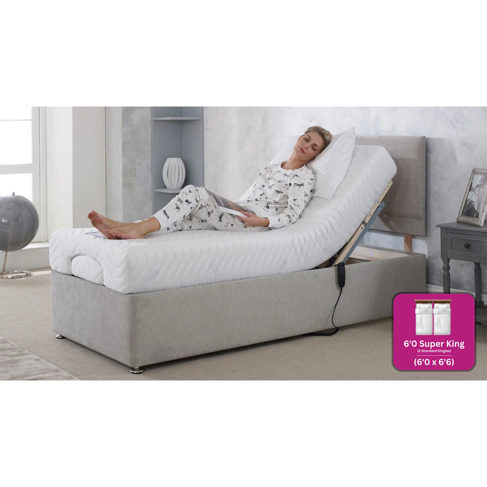 Adjust-a-bed 6ft (2 x 3ft Linked) Super King Size Ortho Memory Adjustable Bed