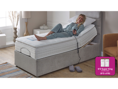 Adjust-a-bed 6ft Super King Size (2 x 3ft Linked) Gel-Flex Pillow Top Adjustable Bed