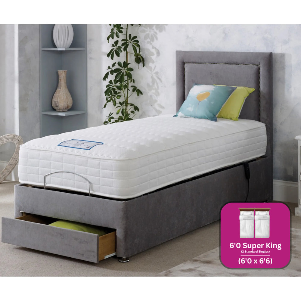 Adjust-a-bed 6ft (2 x 3ft Linked) Super King Size Nova Adjustable Bed
