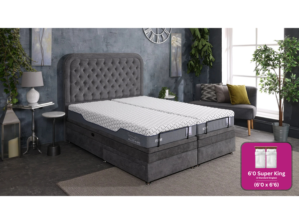 Adjust-a-bed 6ft  (2 x 3ft Linked) Super King Size Tri-Comfort Adjustable Bed
