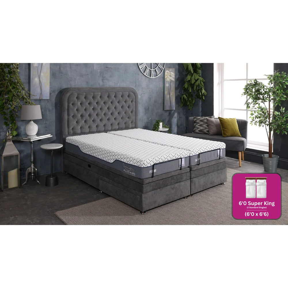 Adjust-a-bed 6ft  (2 x 3ft Linked) Super King Size Tri-Comfort Adjustable Bed