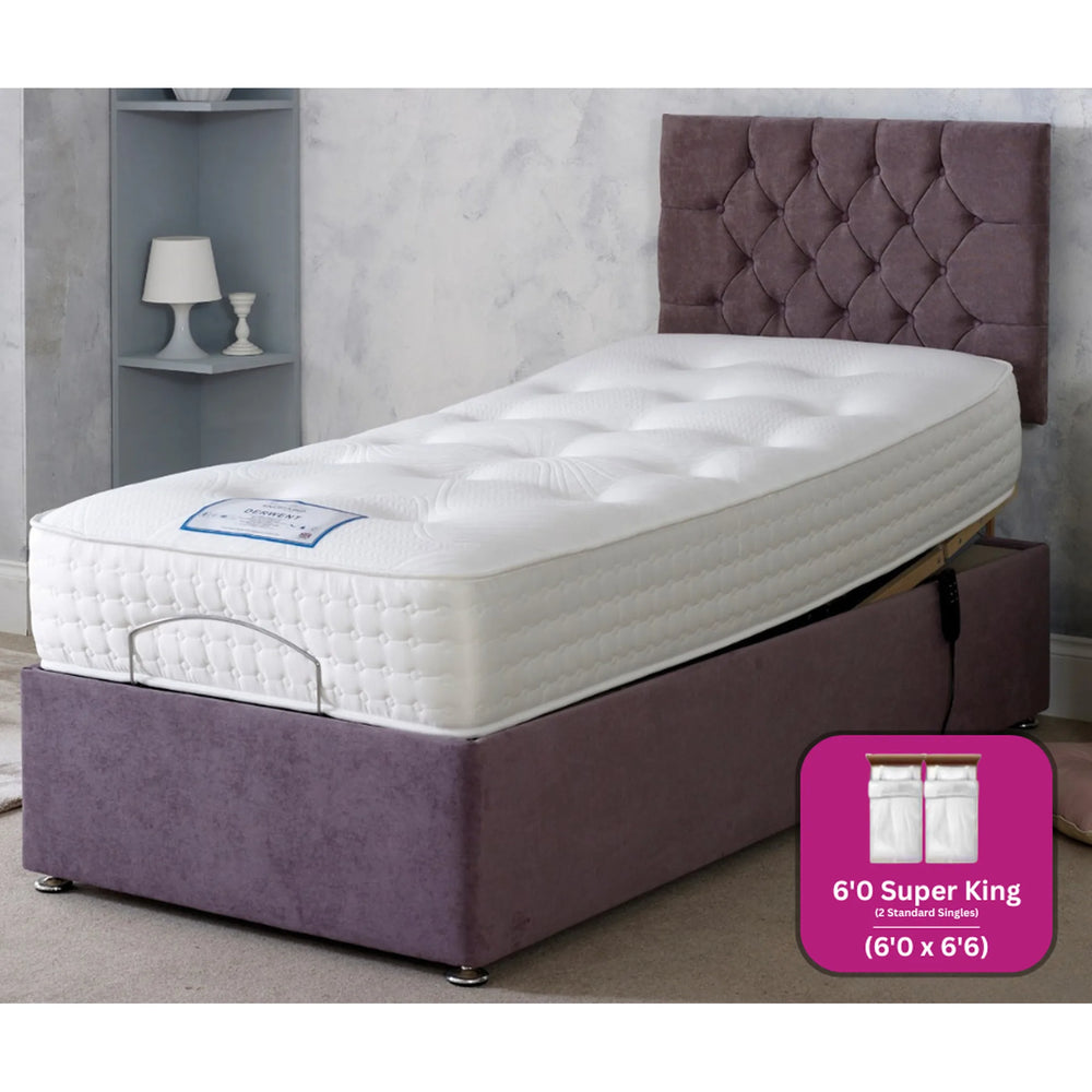 Adjust-a-bed 6ft Super King Size (2 x 3ft Linked) Derwent Adjustable Bed