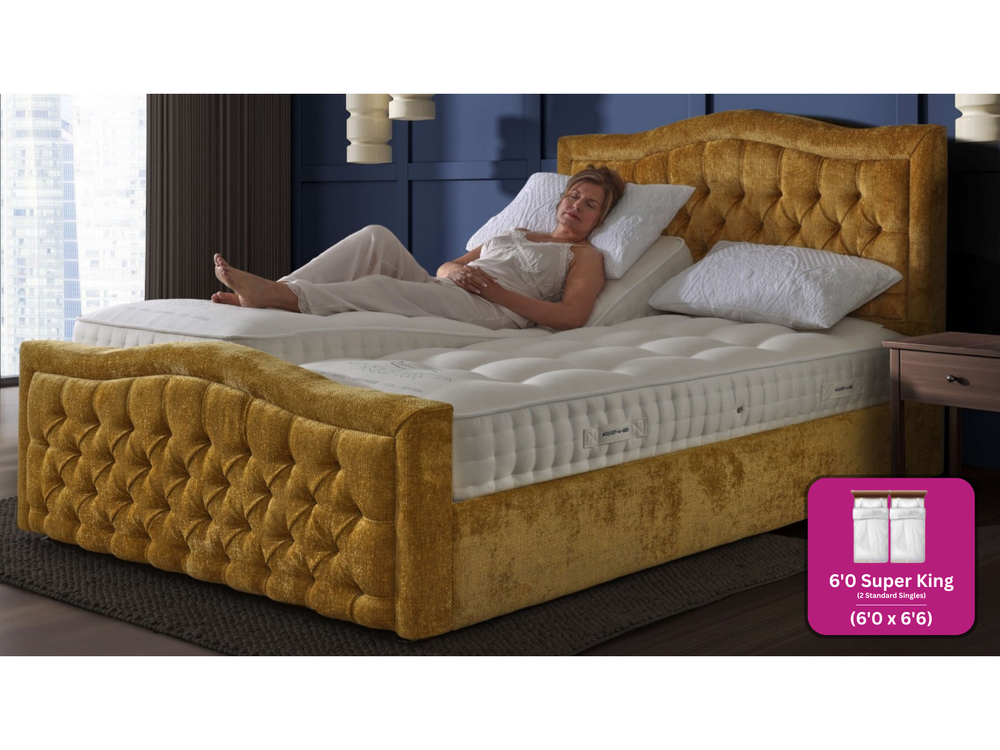 Adjust-a-bed 6ft (2 x 3ft Linked) Grandeur Natural 7000 Adjustable Bed