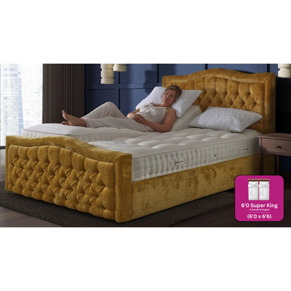 Adjust-a-bed 6ft (2 x 3ft Linked) Grandeur Natural 7000 Adjustable Bed