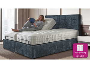 Adjust-a-bed 6ft (2 x 3ft Linked) Super King Size Grandeur Natural 3000 Adjustable Bed