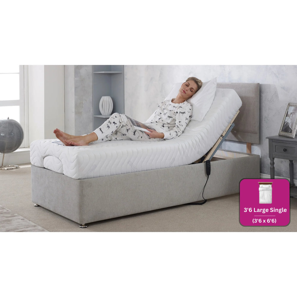 Adjust-a-bed 3ft6 Large Single Ortho Memory Adjustable Bed