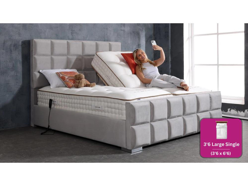 Adjust-a-bed 3ft6 Large Single Grandeur Natural 9000 Adjustable Bed