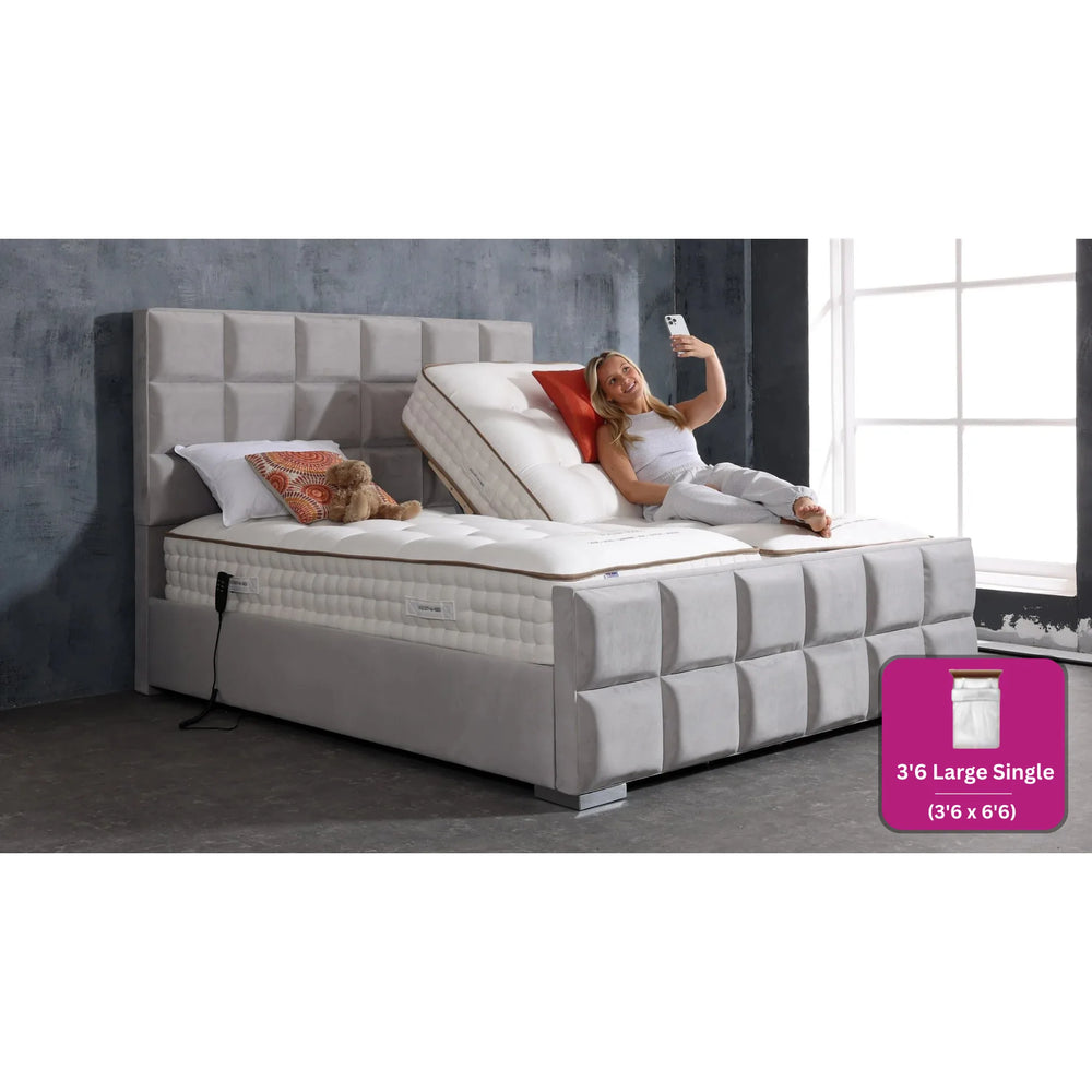Adjust-a-bed 3ft6 Large Single Grandeur Natural 9000 Adjustable Bed