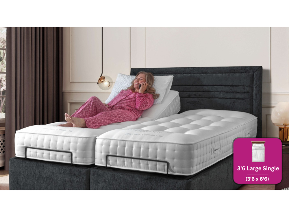 Adjust-a-bed 3ft6 Large Single Grandeur Natural 5000 Adjustable Bed