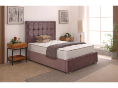 Albany 54inch 5ft King Size Upholstered Bed Frame with Essential Mattress - Combo Deal