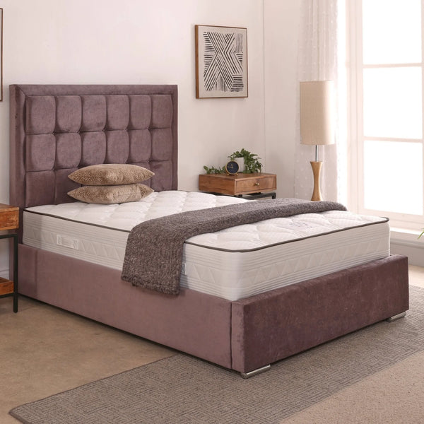 Albany 54inch 5ft King Size Upholstered Bed Frame with Ottoman Option