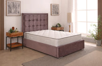 Albany 54inch 6ft Super King Size Upholstered Bed Frame with Essential Mattress - Combo Deal