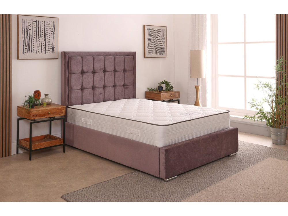 Albany 54inch 5ft King Size Upholstered Bed Frame with Ottoman Option