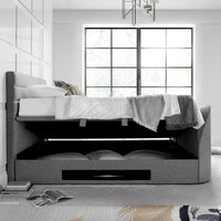 Abigail 4ft6 Upholstered TV Ottoman Bed Frame