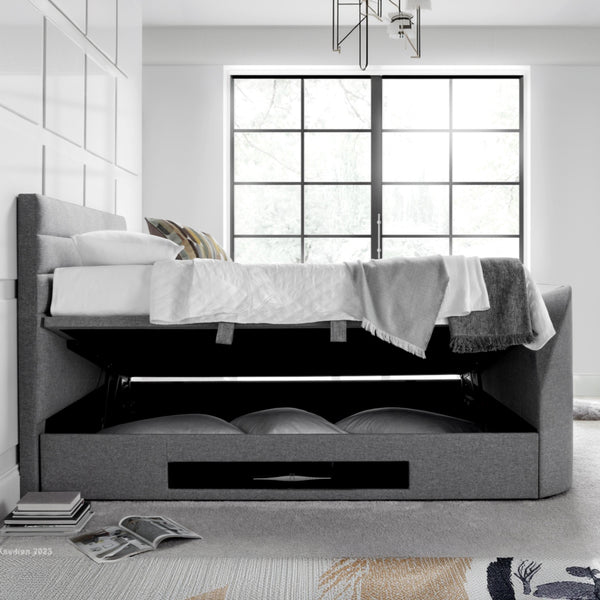 Abigail 4ft6 Upholstered TV Ottoman Bed Frame