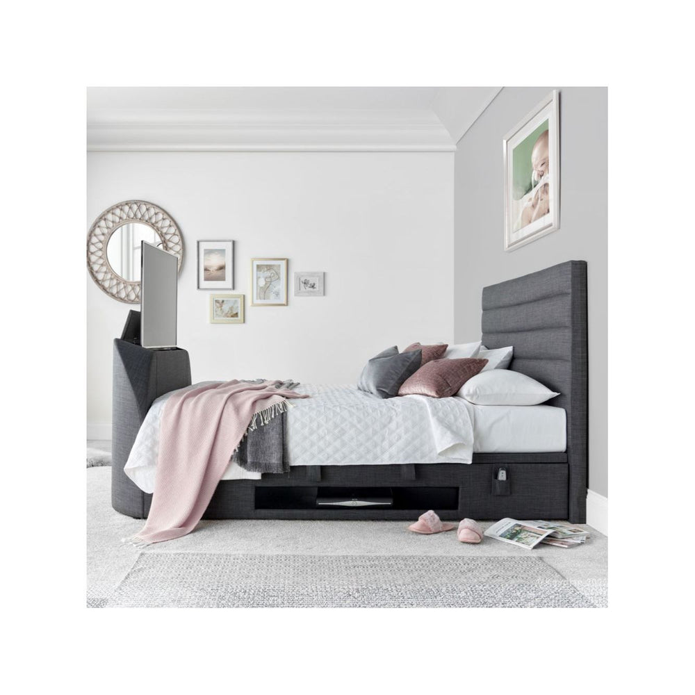 Abigail 6ft Upholstered TV Ottoman Bed Frame