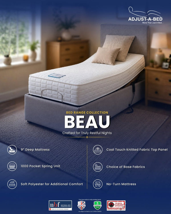 Adjust-a-bed 3ft Single Beau Adjustable Bed