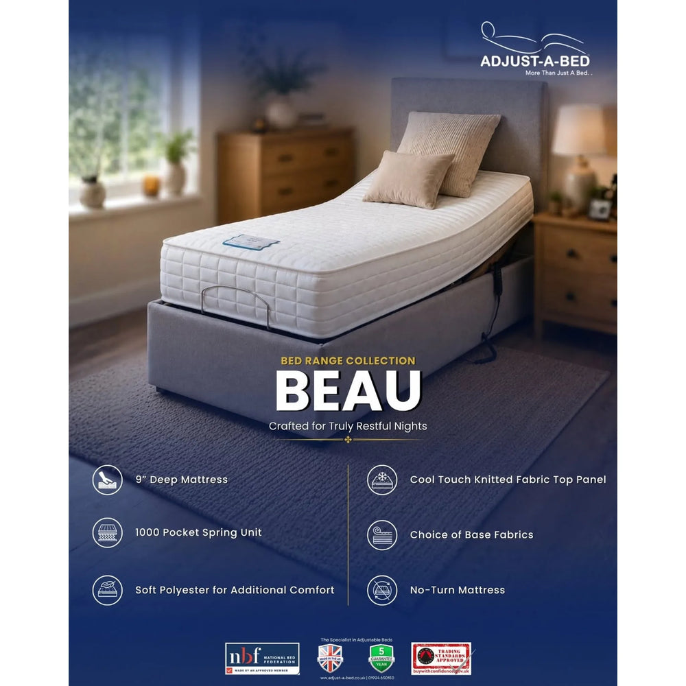 Adjust-a-bed 4ft Small Double Beau Adjustable Bed