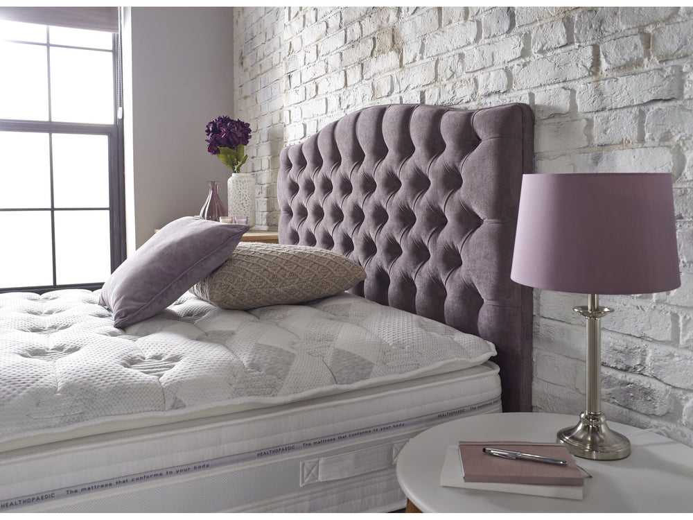 Chesterfield Curved Floor Standing Designer Headboard 4ft Small Double